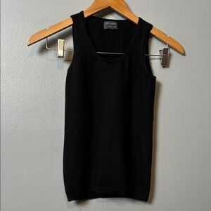 Falconeri Black Cashmere scoop neck Tank Top / sweater size small